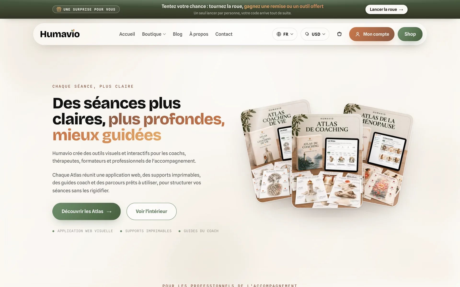 Homepage of Humavio
